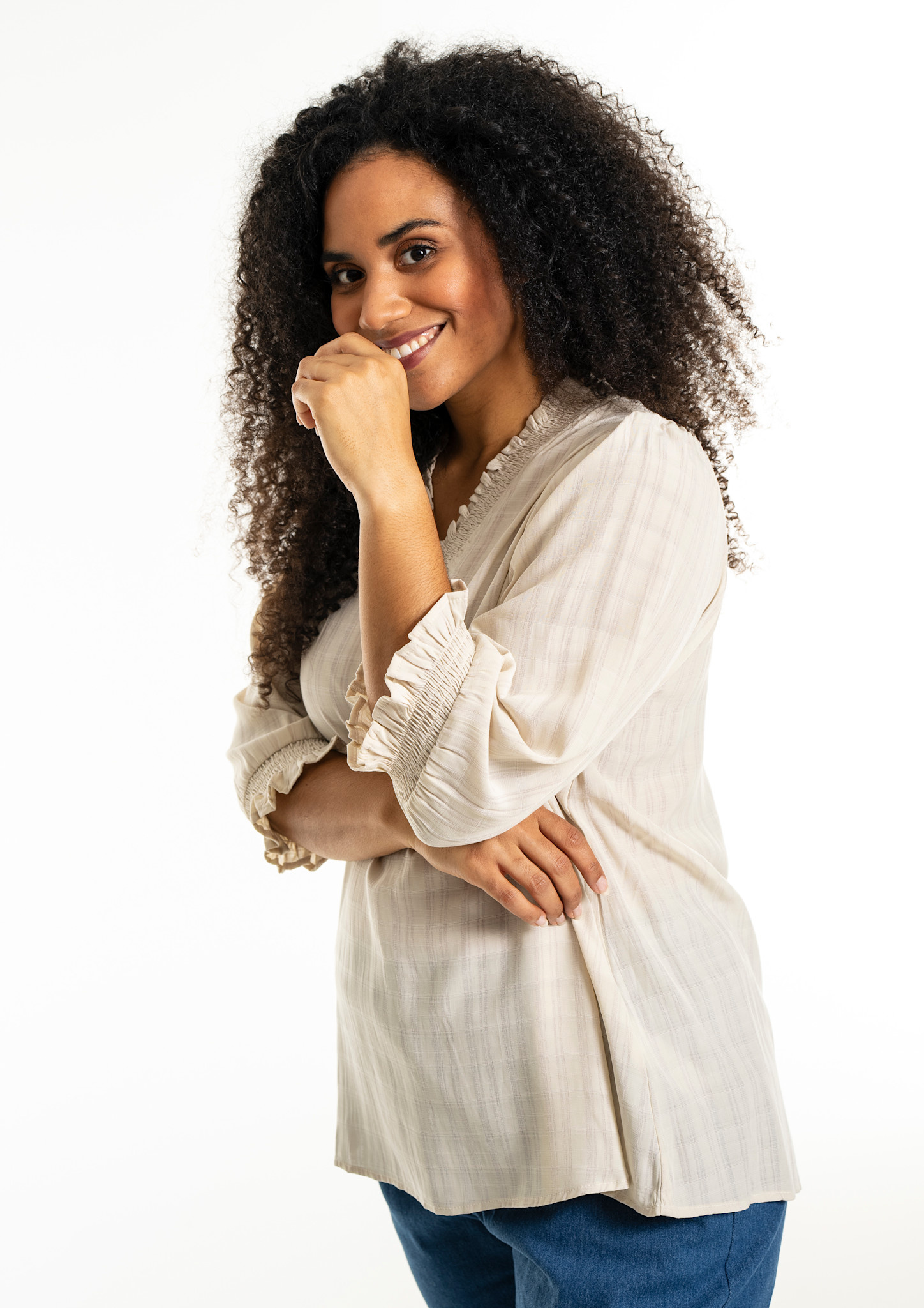 Studio SFeodora Blouse with smock neck