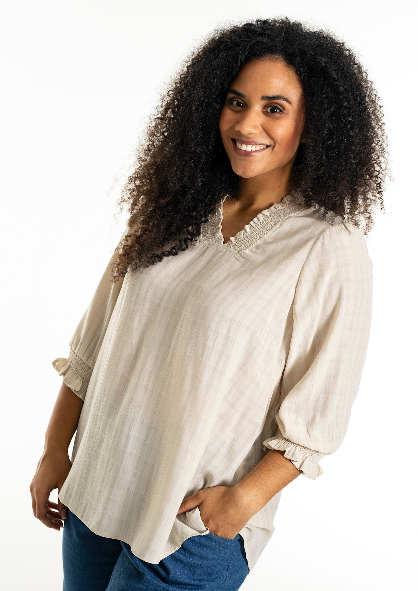 Studio SFeodora Blouse with smock neck