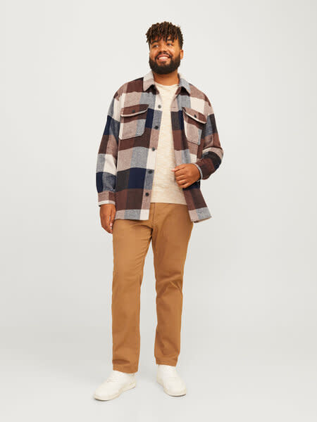 JACK&JONES PLUS JJEBRADLEY OLLIE OVERSHIRT LS NOOS PLS (2 varianten)