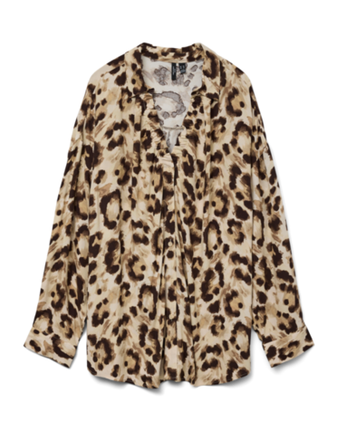 Vero Moda Curve VMCANNA LS ROUCHING SHIRT WVN GA CUR