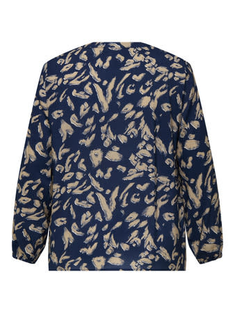 ONLY CARMAKOMA CARJYTTE LIFE LS TOP AOP BF