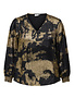 ONLY CARMAKOMA CARDIXIE LS-VNECK  TOP AOP
