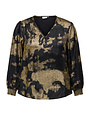 ONLY CARMAKOMA CARDIXIE LS-VNECK  TOP AOP