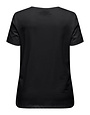 ONLY CARMAKOMA CARROLL LIFE SS O-NECK REG TEE LC JRS