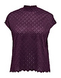 ONLY CARMAKOMA CARAUBREY S/S CAPSLEEVE BLOUSE JRS