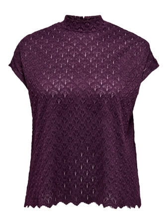 ONLY CARMAKOMA CARAUBREY S/S CAPSLEEVE BLOUSE JRS