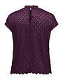 ONLY CARMAKOMA CARAUBREY S/S CAPSLEEVE BLOUSE JRS