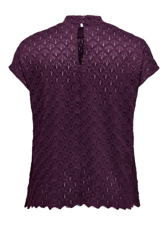 ONLY CARMAKOMA CARAUBREY S/S CAPSLEEVE BLOUSE JRS
