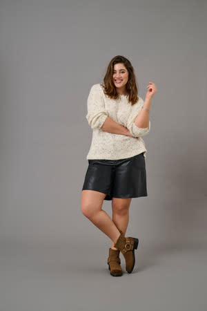 ONLY CARMAKOMA CARWINTER LS SEQUINS O-NECK KNT