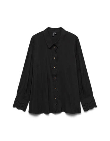 Vero Moda Curve VMCHENRIETTA LS SHIRT WVN BTQ GA CUR