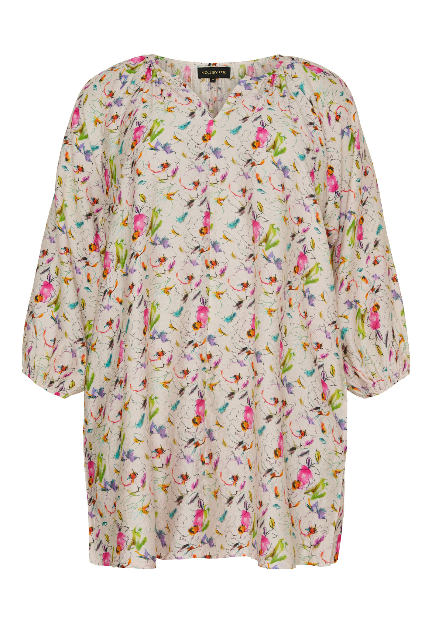 NO. 1 BY OX Raglan Tunic Dress w 3/4 sleeves