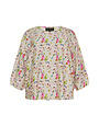 NO. 1 BY OX Blouse w 3/4 sleeves and elastic in cuffs