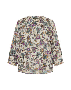 NO. 1 BY OX Loose Blouse w V-neck and 3/4 sleeves