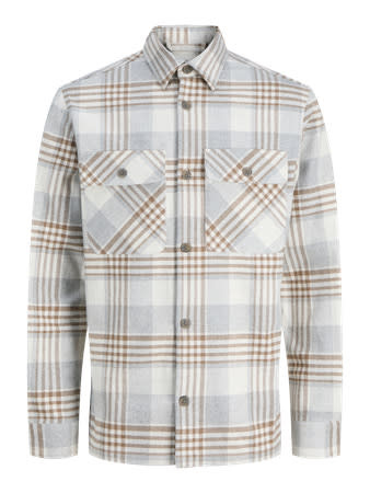 JACK&JONES PLUS JPRRAYLE MELANGE CHECK L/S OVERSHI PLS