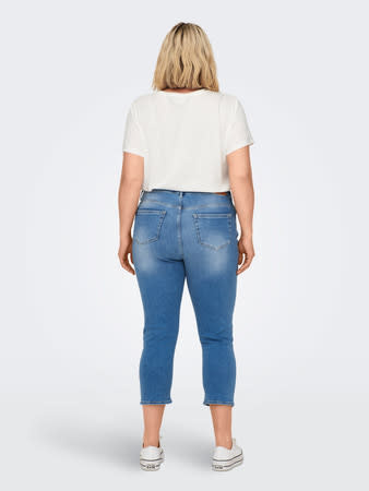ONLY CARMAKOMA CARWILLY REG WAIST DNM CAPRI NOOS (2 kleuren)