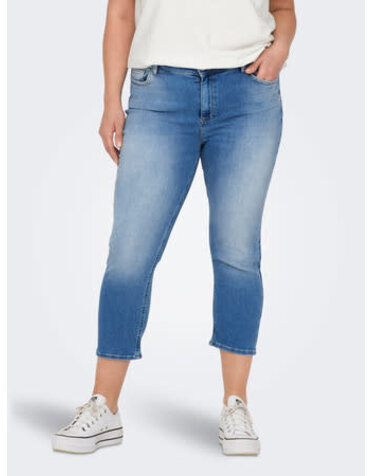 ONLY CARMAKOMA CARWILLY REG WAIST DNM CAPRI NOOS (2 kleuren)