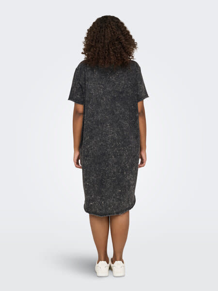 ONLY CARMAKOMA CARASTON S/S O-NECK SWEAT KNEE DRESS JRS