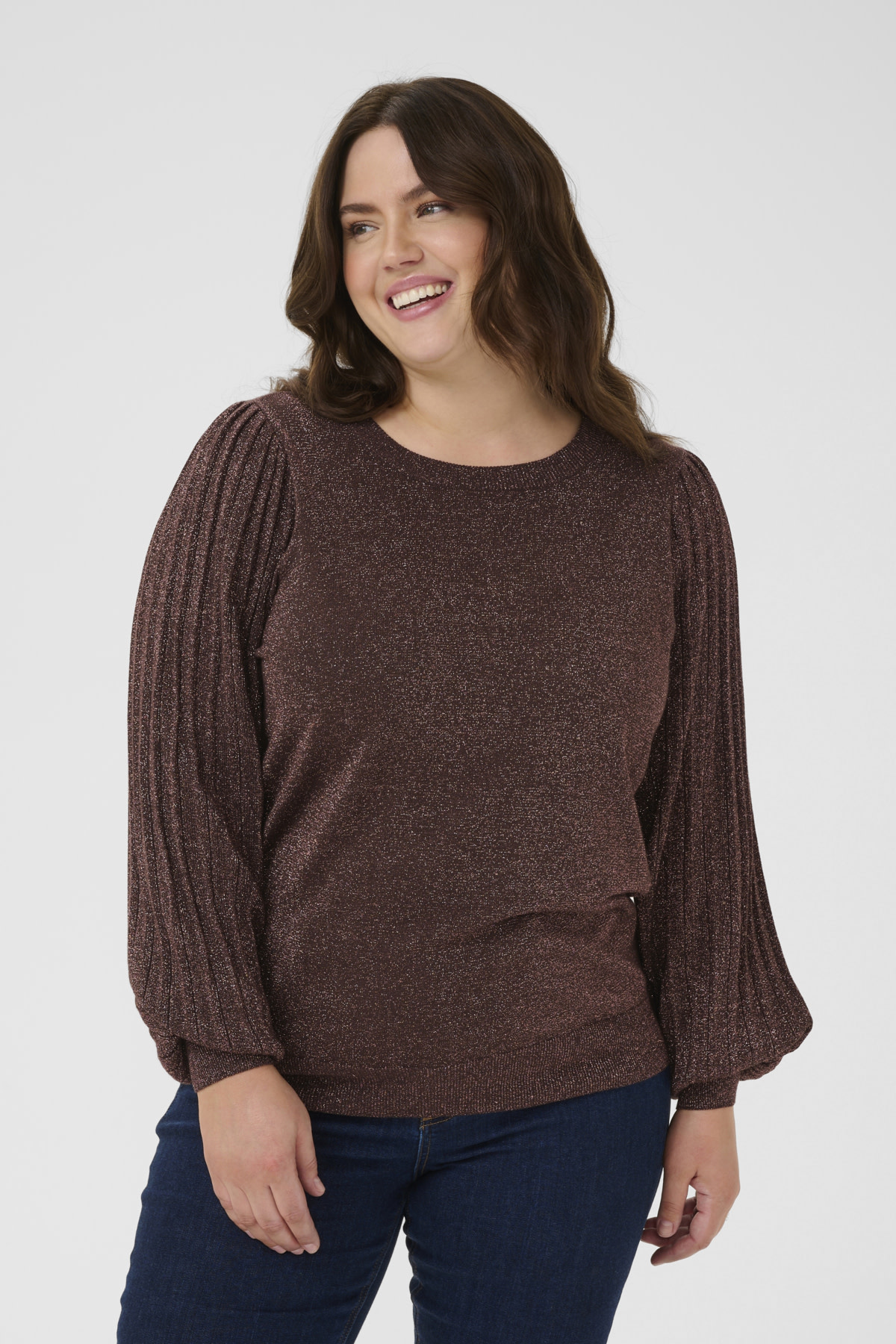 Kaffe Curve KCregitta Pleat LS Pullover