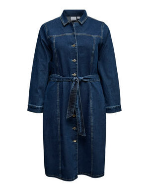 Vero Moda Curve VMCTELLY LS BNK  DNM DRESS VI3531 CUR