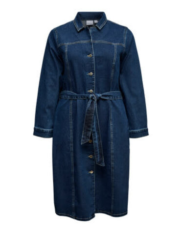 Vero Moda Curve VMCTELLY LS BNK  DNM DRESS VI3531 CUR