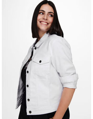 ONLY CARMAKOMA CARWESPA LS JACKET WHITE DNM NOOS