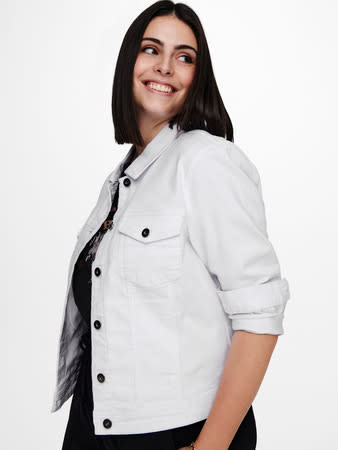 ONLY CARMAKOMA CARWESPA LS JACKET WHITE DNM NOOS