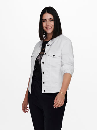 ONLY CARMAKOMA CARWESPA LS JACKET WHITE DNM NOOS