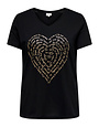 ONLY CARMAKOMA CARLYDIA LIFE SS V-NECK REG TEE JRS