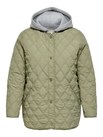 ONLY CARMAKOMA CARRISSO LIFE HOOD QUILT JACKET OTW
