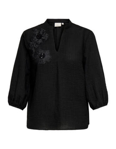 ONLY CARMAKOMA CARLYNE LIFE 3/4 V-NECK TOP WVN