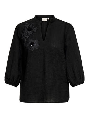 ONLY CARMAKOMA CARLYNE LIFE 3/4 V-NECK TOP WVN