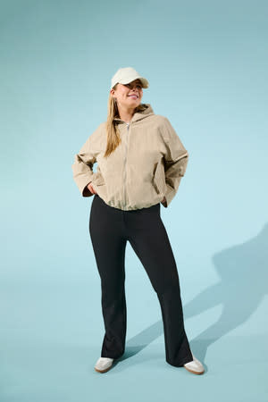 ONLY CARMAKOMA CARMARCELLA HW SLIT FLARE LEGGING  PNT