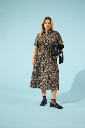 ONLY CARMAKOMA CARARIS LIFE 2/4 LONG SHIRT DRESS PNT