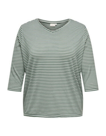ONLY CARMAKOMA CARLINA 3/4 SLEEVE V-NECK BLOUSE JRS (2 kleuren)