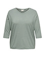 ONLY CARMAKOMA CARLINA 3/4 SLEEVE V-NECK BLOUSE JRS (2 kleuren)