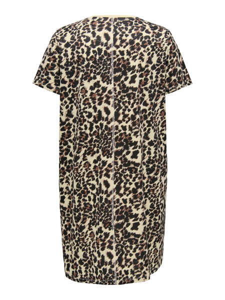 ONLY CARMAKOMA CARLULU LIFE SS O-NECK ABK DRESS JRS