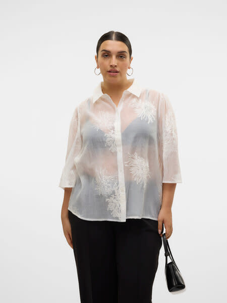 Vero Moda Curve VMCFELIZ 3/4 SHIRT WVN GA CUR