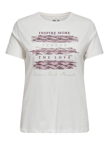 ONLY CARMAKOMA CARCRUZ LIFE SS O-NECK REG TEE JRS (meerdere varianten)