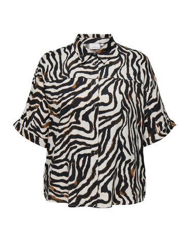 ONLY CARMAKOMA CARBERTE LIFE 2/4 SHIRT AOP