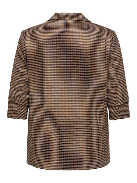 ONLY CARMAKOMA CARLETTIE LIFE 3/4 CHECK BLAZER TLR