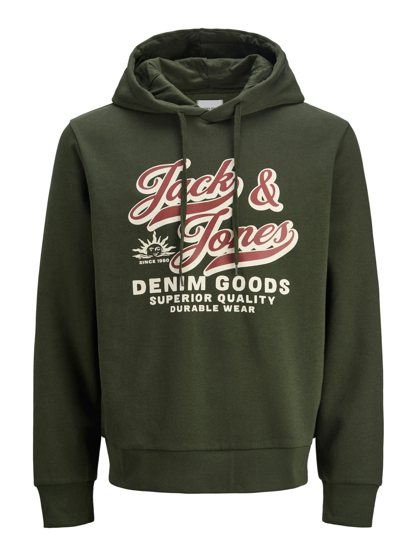 JACK&JONES PLUS JJELOGO SWEAT HOOD 2 COL 25/26 NOOS PLS (meerdere kleuren)