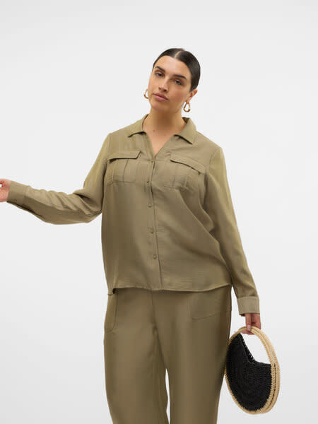 Vero Moda Curve VMCTOMA LS SHIRT WVN CUR