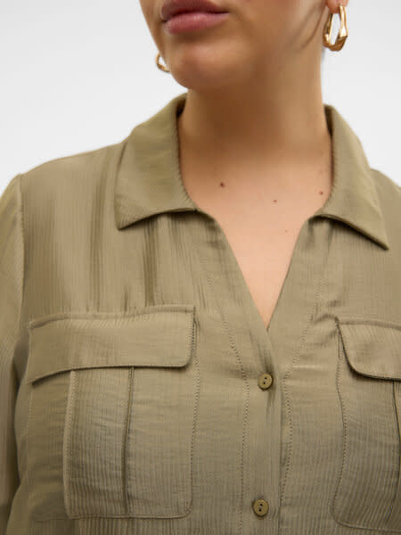 Vero Moda Curve VMCTOMA LS SHIRT WVN CUR