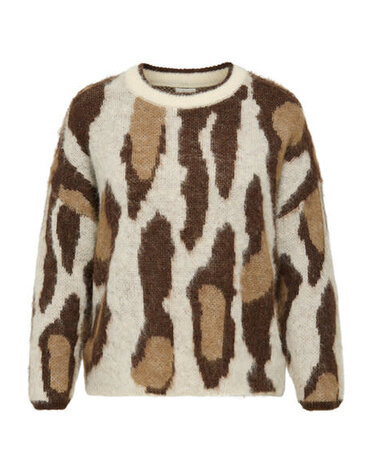 ONLY CARMAKOMA CAREDELIE LIFE LS JQ O-NECK KNT