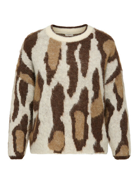 ONLY CARMAKOMA CAREDELIE LIFE LS JQ O-NECK KNT