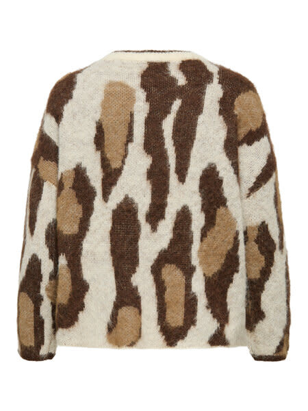 ONLY CARMAKOMA CAREDELIE LIFE LS JQ O-NECK KNT