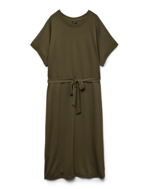 Vero Moda Curve VMCHALI SS 7/8 DRESS JRS GA CUR BOO