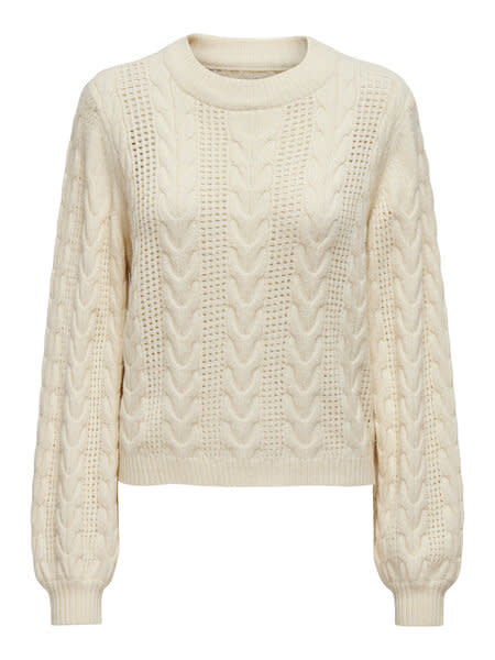 ONLY CARMAKOMA CARRUBINA LS CABLE O-NECK KNT NOOS