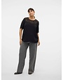 Vero Moda Curve VMCALVA LACE SS TOP PA WVN GA CUR