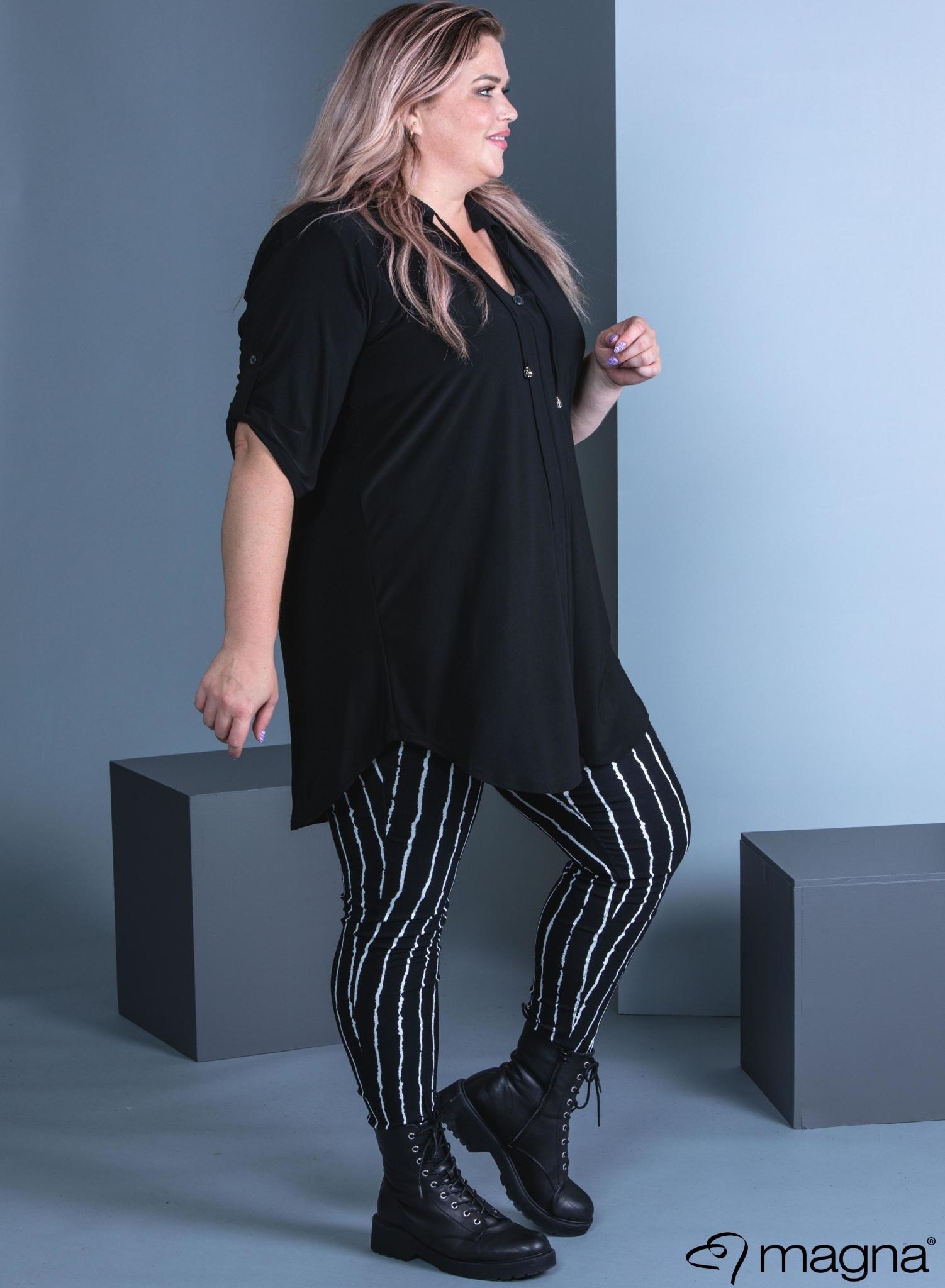 Magna Magna C-2121 Flowy String tuniek uni zwart